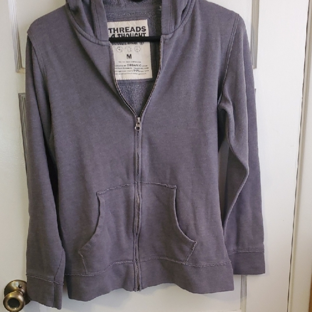 Threads 4 Thought Charcoal Zip-Up Hoodie